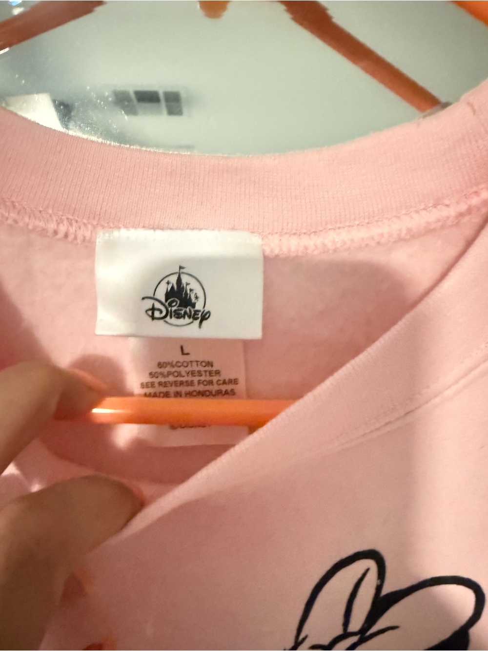 VIRAL Disney VALENTINES LOVE Pink Mickey & Minnie Graphic Crewneck Sweatshirt - Picture 3 of 5